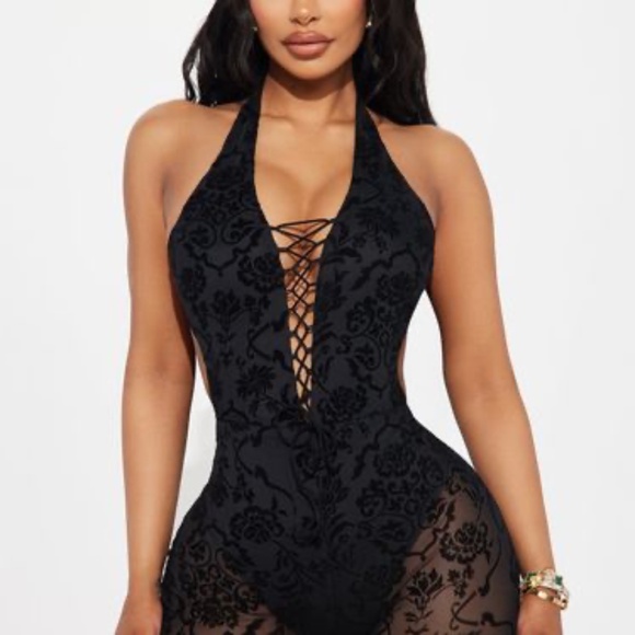 Here To Stay Mesh Romper - Black - XS - Picture 1 of 1